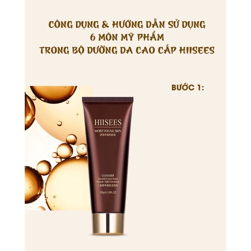 Bộ Dưỡng HIISEES Trắng Da Căng Bóng,Cấp Ẩm 6 món nội địa trung chính hãng