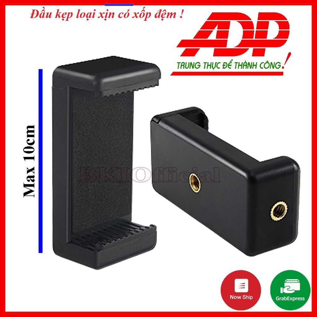 Đầu Kẹp Điện Thoại Loại Xịn Dùng Cho Chân Máy Ảnh, Tripod Ren Chuẩn 1/4