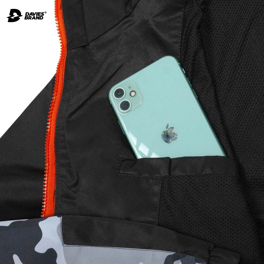 [Mã WABRMM505 giảm 12% đơn 250K] Áo khoác nam đẹp có mũ màu đen local brand DAVIES - Everest Grey Camou Jacket