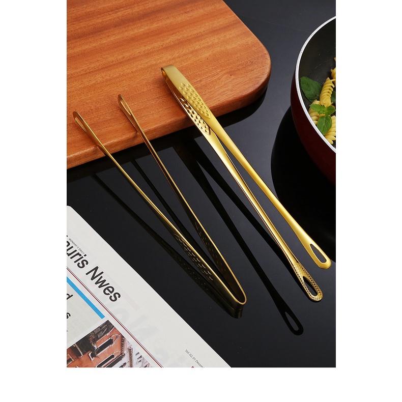 Oukeai Kẹp Gắp Thức Ăn Bằng Thép Không Gỉ 304