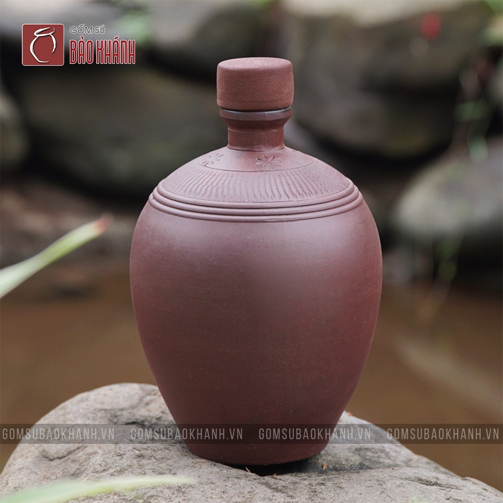 Chum sành 2 lít không tráng men Bát Tràng