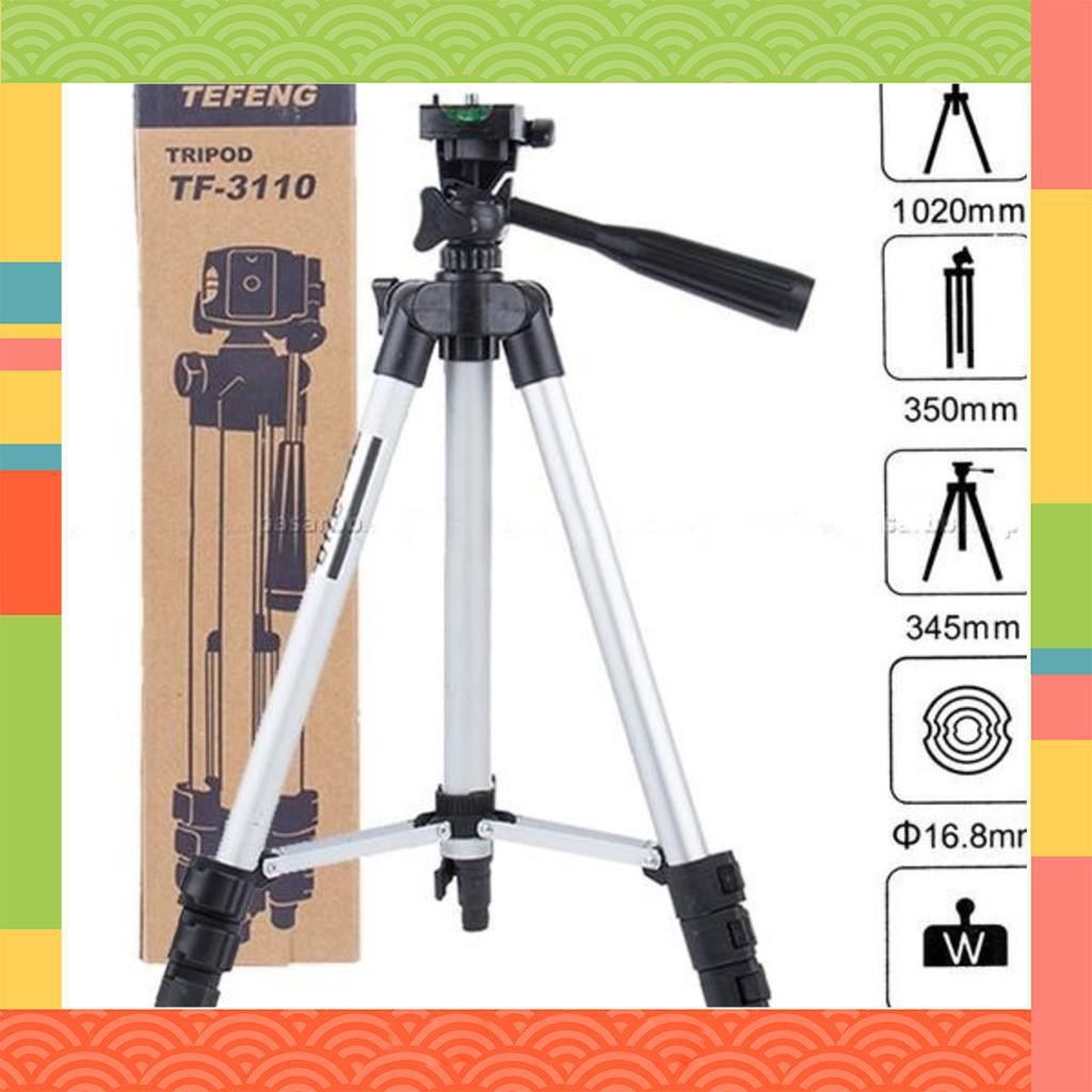 Giá đỡ 3 chân máy chụp ảnh Tripod TF-3110 + Miếng kẹp điện thoại Gậy Livestream, quay tiktok, chụp ảnh+1moren