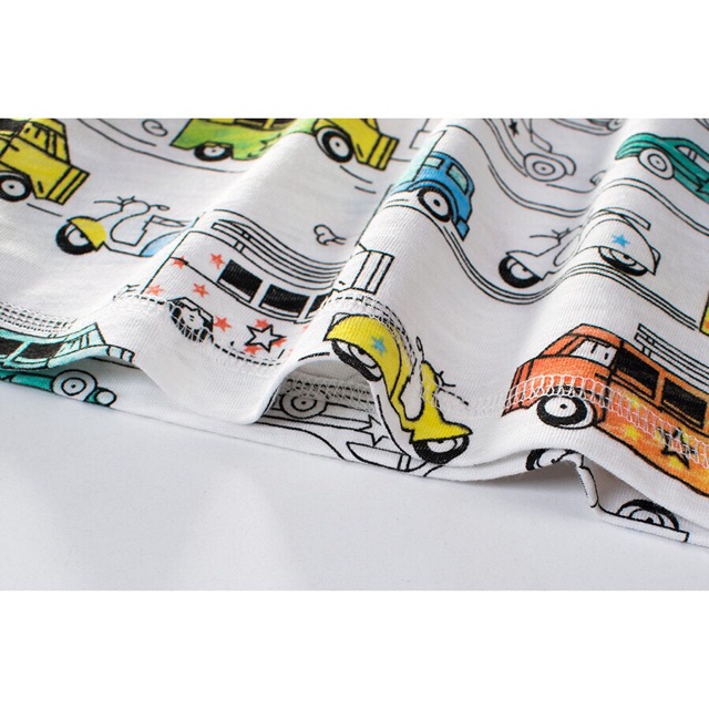 Áo thun tay ngắn cho bé trai họa tiết hình xe hơi