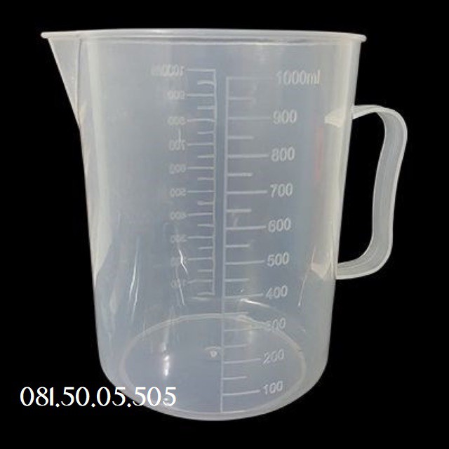 Ca đong ml nhựa định lượng cao cấp, có chia vạch 250ml 500ml 1000ml