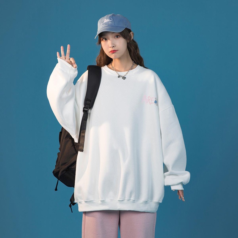 IELGY    Áo sweater Cổ Tròn Phong Cách Thời Trang Đường Phố Cho Nữ