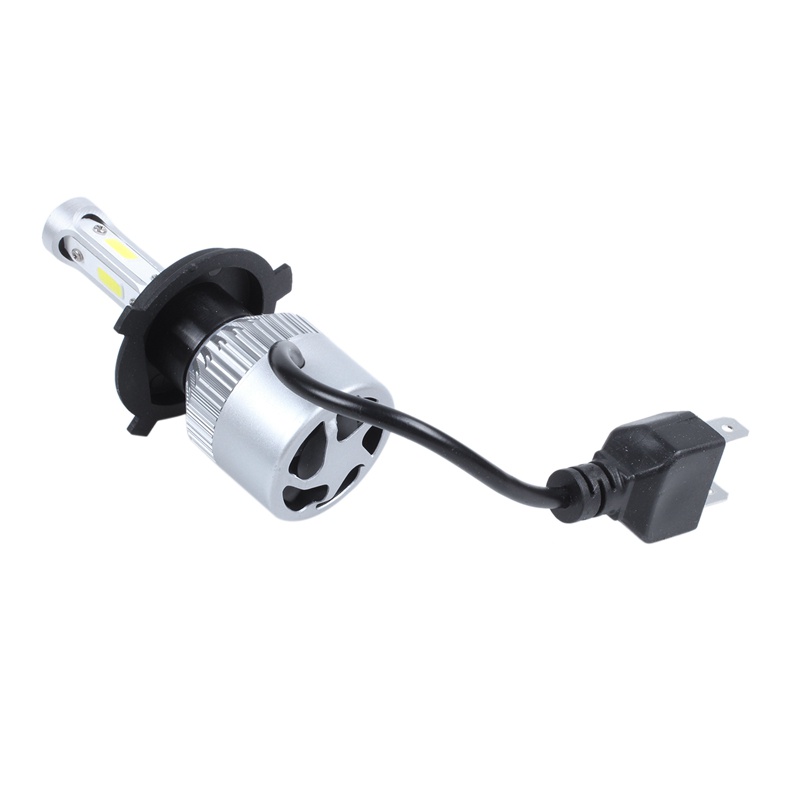 Bóng ĐèN Pha Xe Hơi MàU TrắNg 6000K, led TrắNg 2X S2 H4 72W 8000LM