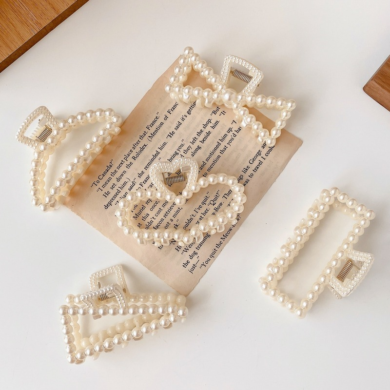 Kẹp tóc đính ngọc trai giả phong cách Hàn Quốc cho nữ