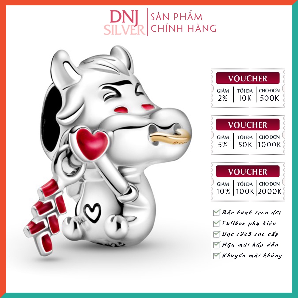 [Hàng cao cấp] Charm bạc 925 cao cấp, hàng chuẩn bạc - Charm Cute Ox thích hợp để mix vòng tay charm - DN149