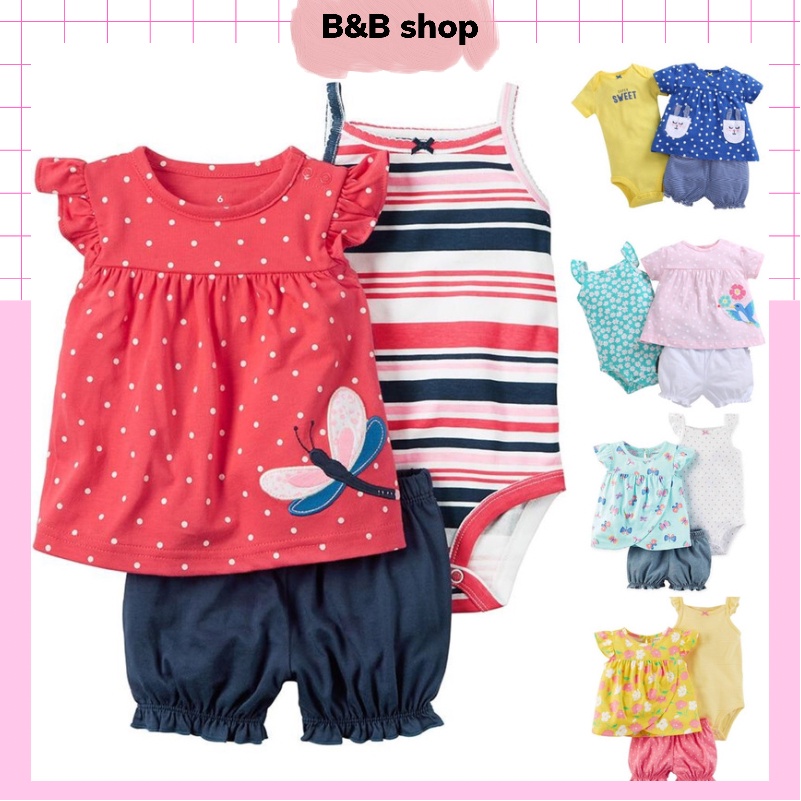 Set ba chi tiết Carter cho bé gái từ 6 tháng đến 24 tháng