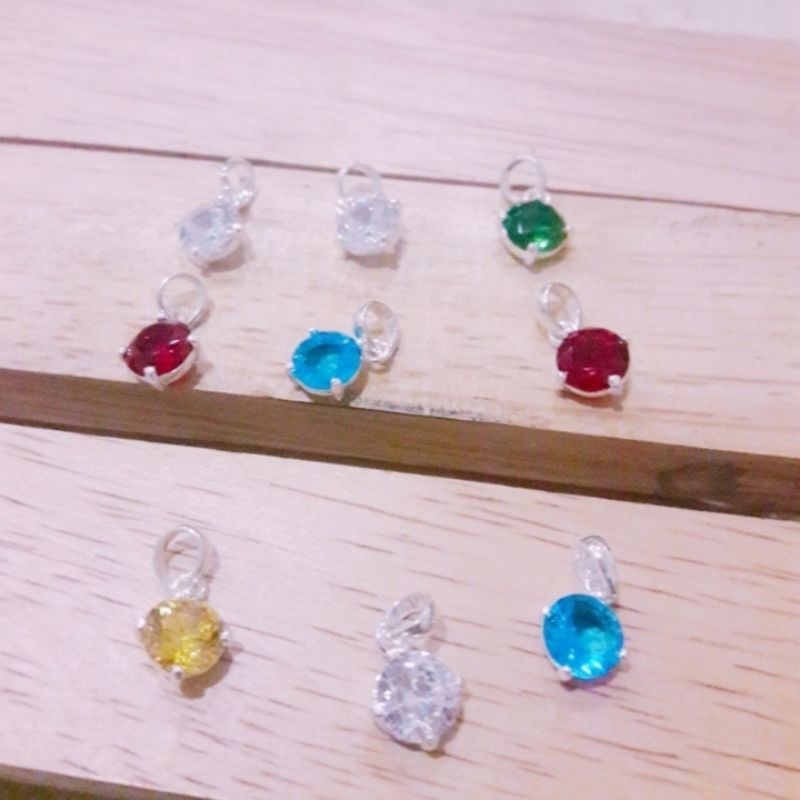Mặt dây chuyền bạc nguyên chất cho mẹ và bé silver kim tuyen mẫu đá tròn đủ kiểu đẹp bền rẻ