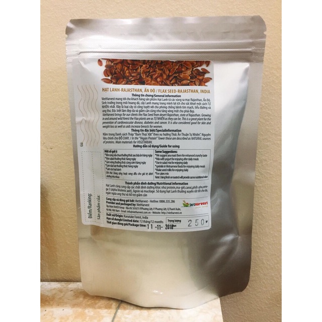 Hạt lanh ấn độ Flax Seed date 2021
