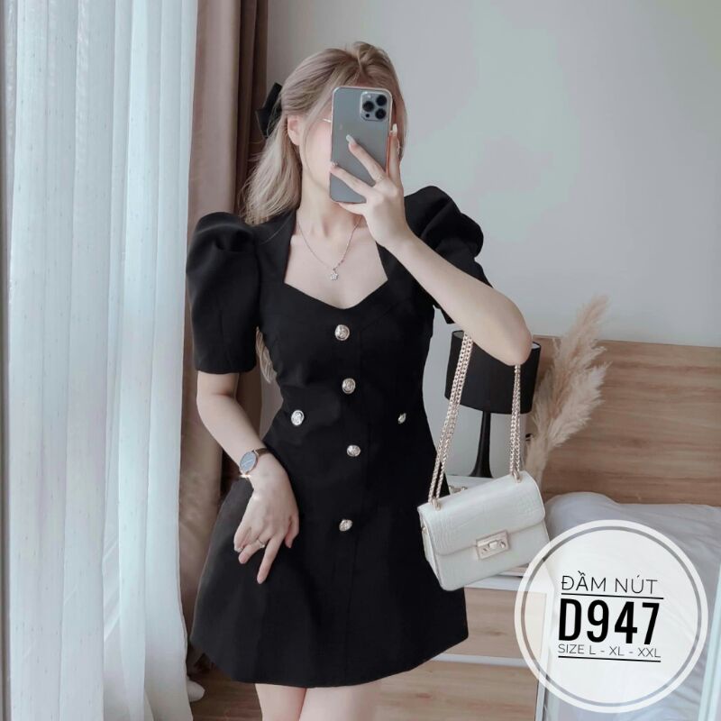 ĐẦM BIG SIZE DỰ TIỆC ĐÍNH NÚT SANG CHẢNH