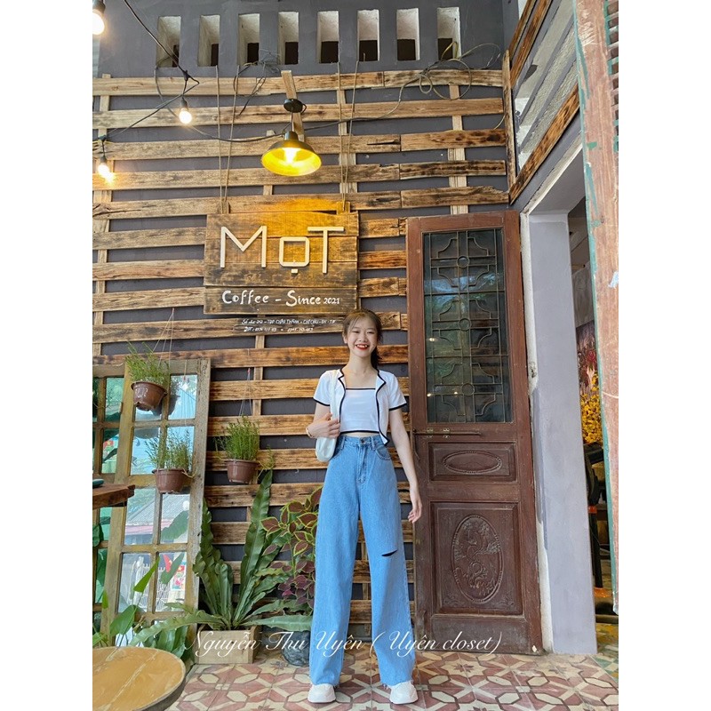 Quần bò ống rộng 729N