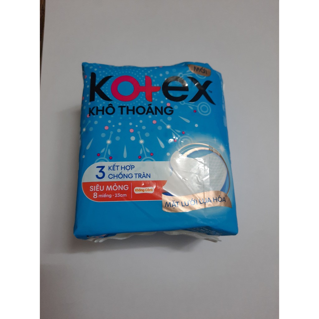 BĂNG VỆ SINH KOTEX SIÊU MỎNG KHÔNG CÁNH 8 MIẾNG