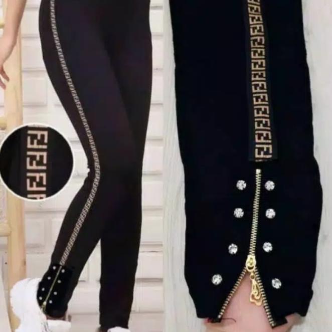 Quần Legging Nữ Có Dây Kéo