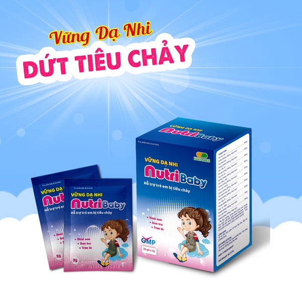 Vững Dạ Nhi NutriBaby - Hỗ Trợ Trẻ em bị rối loạn tiêu hóa với các biểu hiện: tiêu chảy, đầy bụng, chướng bụng,