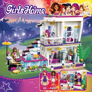 760pcs Menina Casa De Blocos De Construção De Brinquedos Set/DIY Montagem Cantor Villa Livi/Crianças Educativos