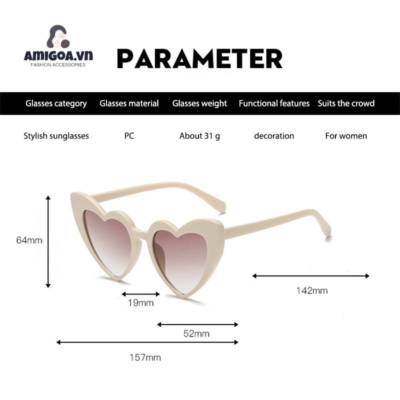 ✨✨Kính Mát Hình Trái Tim Thời Trang Nữ