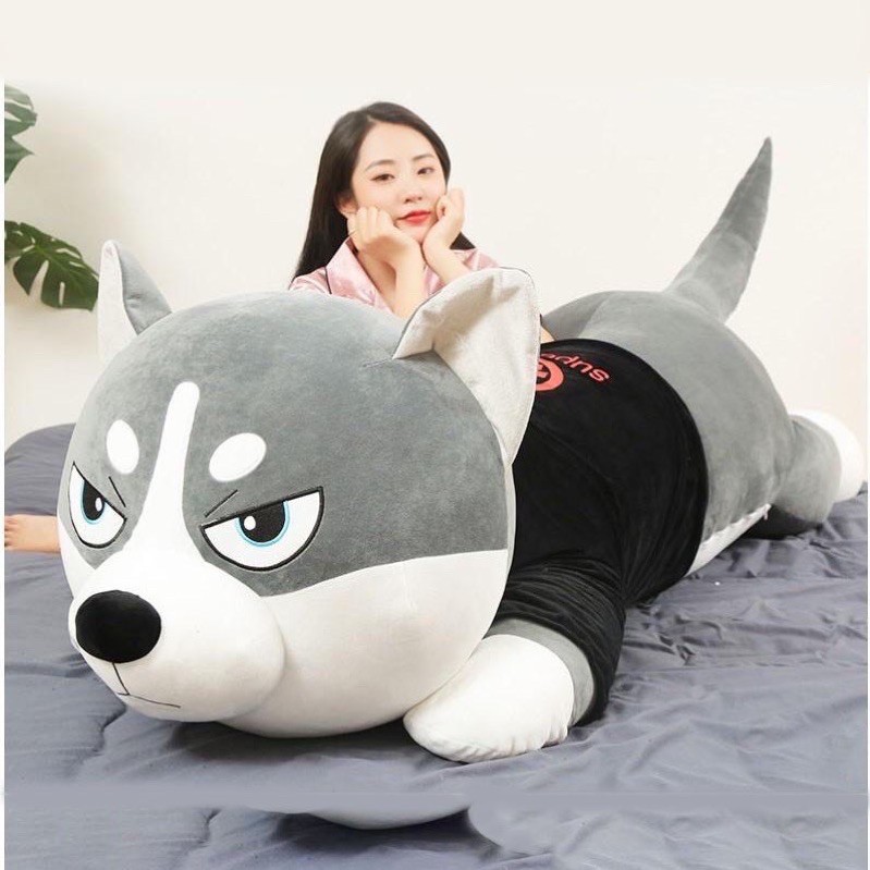 ❤️Sỉ Giá Xưởng❤️Chó Husky Xám Hot- Chó Bông Husky Thú Nhồi Bông Gấu Bông Chó Husky Hàng Cao Cấp