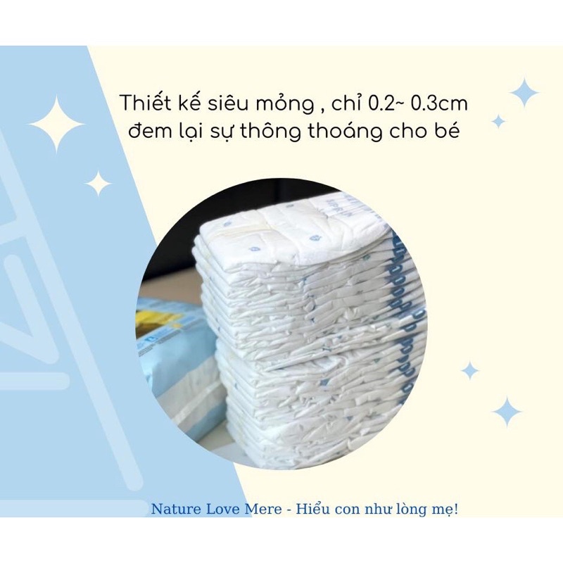 Bỉm dán/quần NATURE LOVE MERE Hàn Quốc cho bé dòng Super Slim và Long Night S26/M24/L22/XL20/XXL18