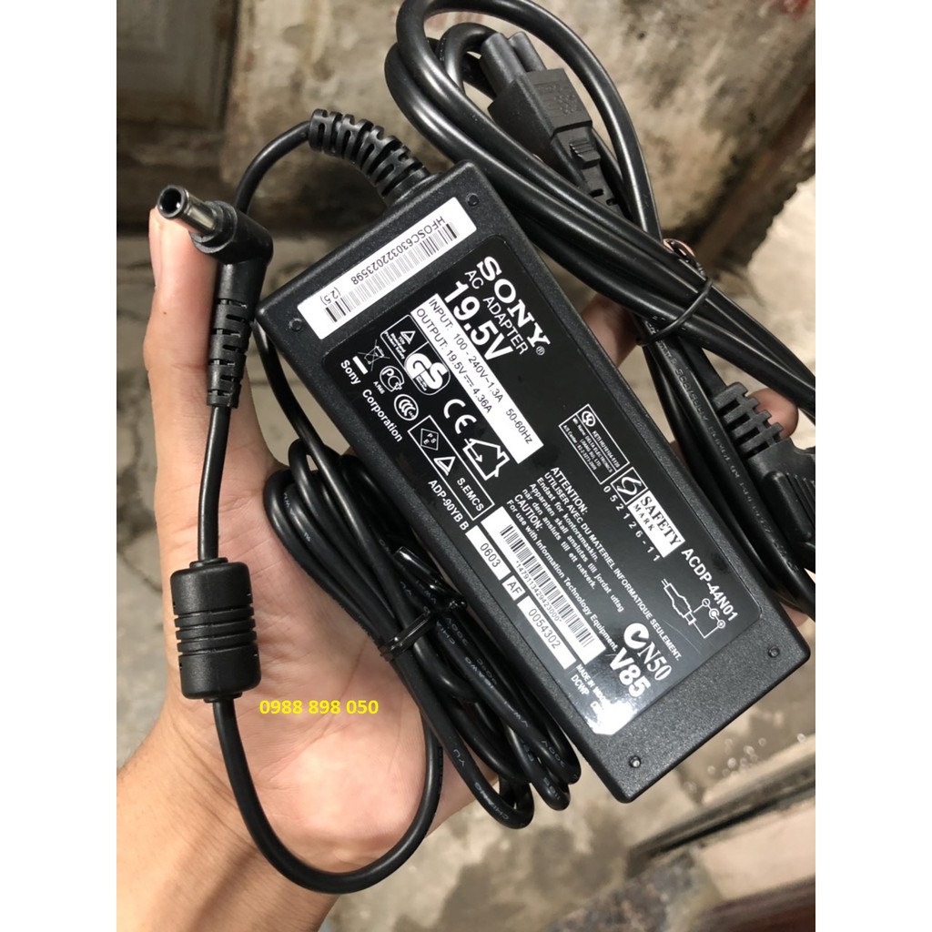 Bộ nguồn sony 19.5v 4.36a made in indonesia cao cấp