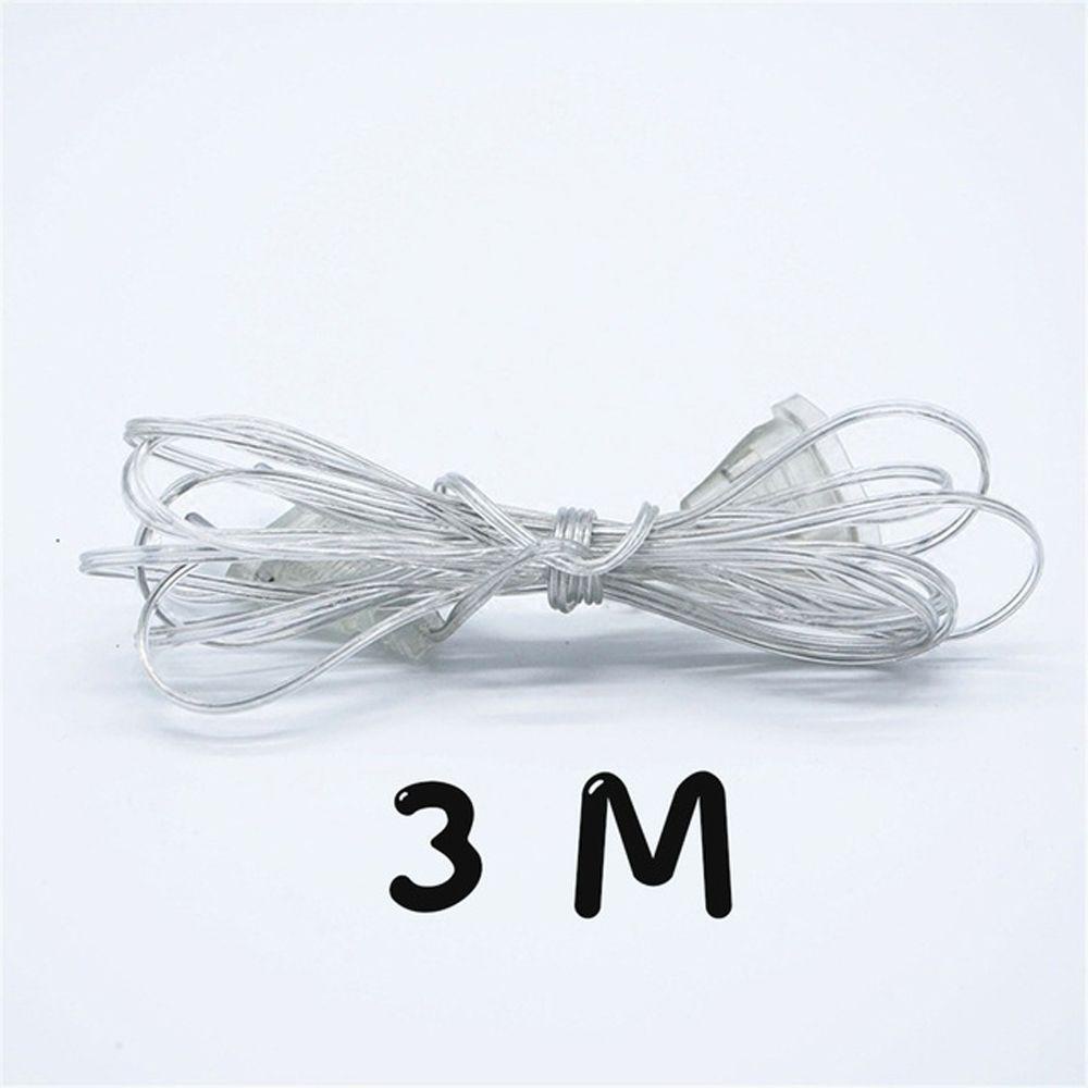 QUINTON Power Extension Cord Outdoor For Holiday Christmas Lights LED String Light Fairy Lights 3M 5M Transparent Extension Cable