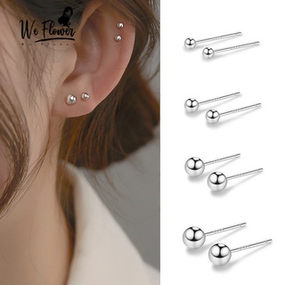 Khuyên tai mạ bạc 925 đính hạt nhỏ đơn giản thời trang xinh xắn cho nữ phụ kiện trang sức khuyên tai bạc nữ bông tai nữ hàn quốc phụ kiện thời trang