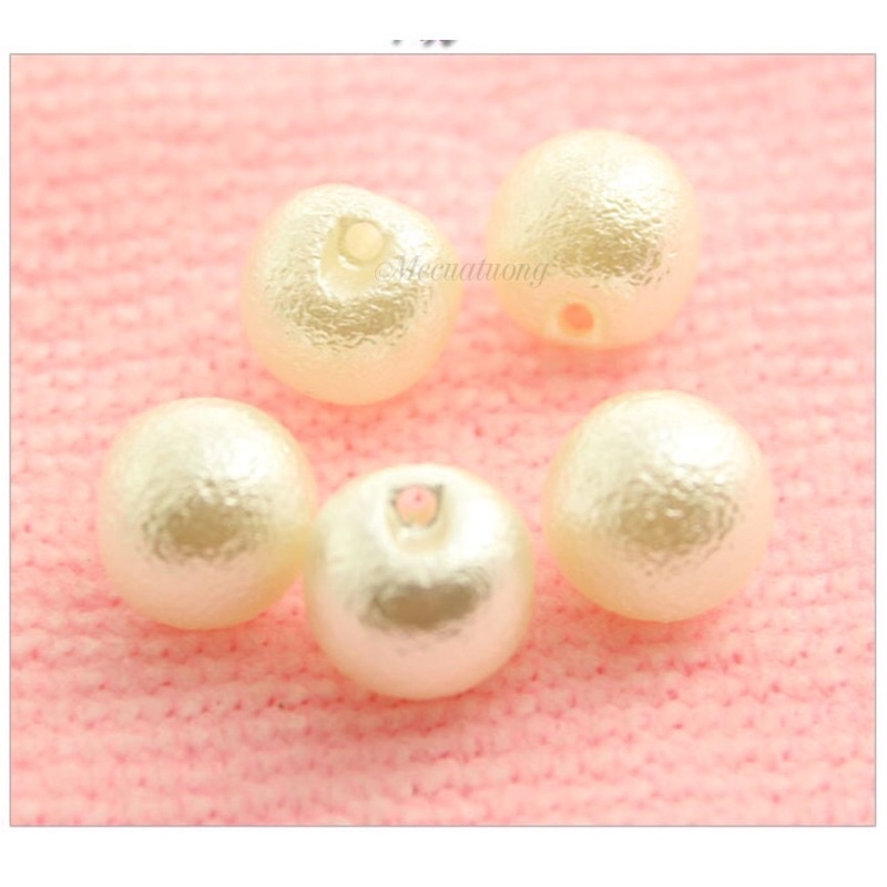 Sét 20 cúc áo ngọc trai 10mm dạng nút tròn