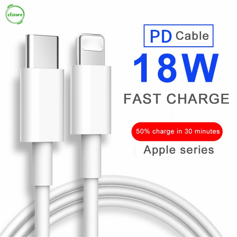 Cáp sạc nhanh PD và truyền dữ liệu cổng Type C sang Lightning cho Iphone X 8 Plus Macbook dài 1m/2m tùy chọn