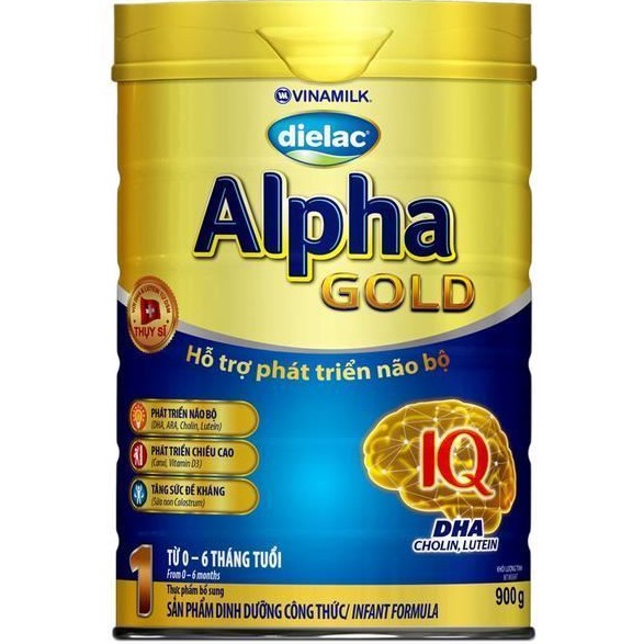 Dielac Alpha Gold Step 1 900g (0 - 6 tháng).