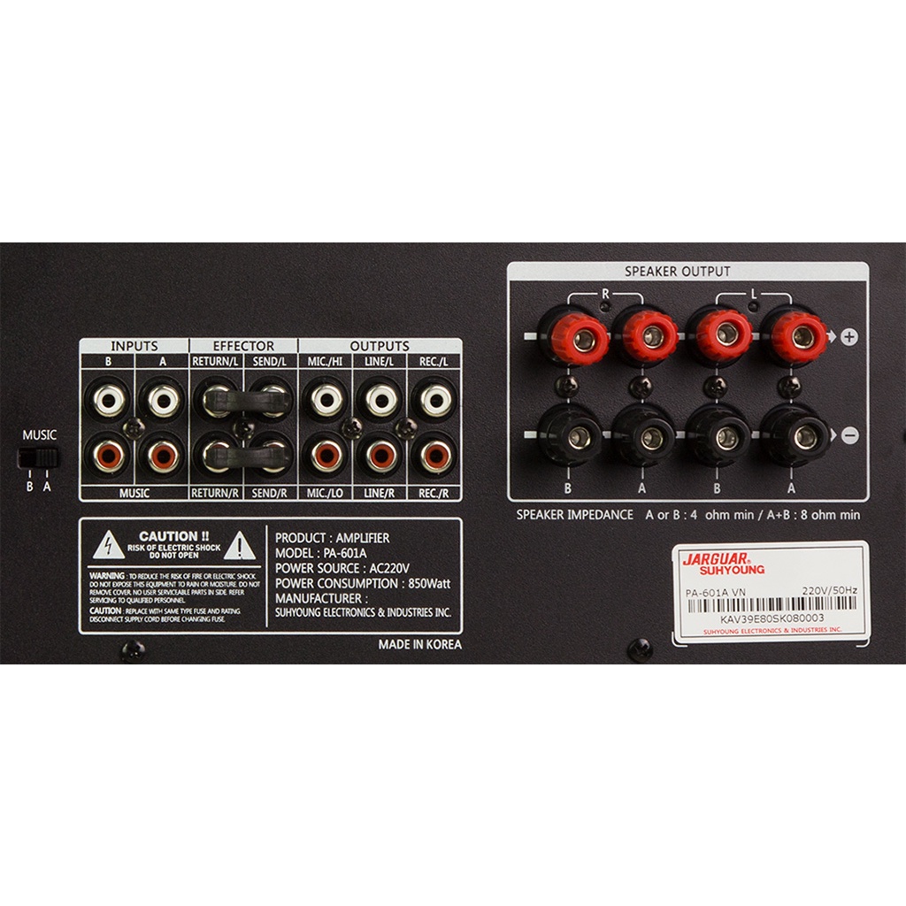 [JARGUAR PA 601A] Amply JARGUAR SUHYOUNG PA-601A, HÀNG CHÍNH HÃNG BH 24 THÁNG