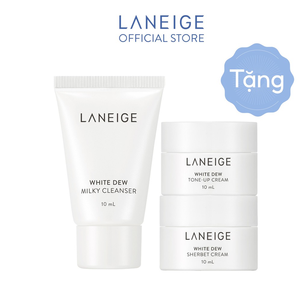 [HB GIFT] Bộ 3 bước dưỡng trắng White Dew Laneige