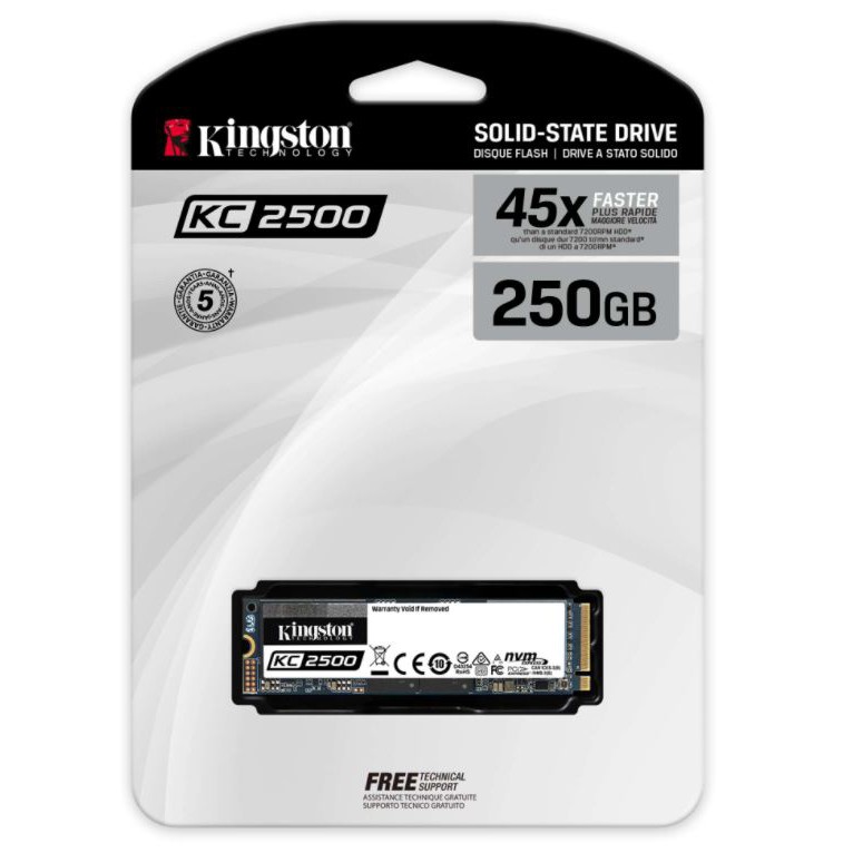 Ổ cứng SSD Kingston KC2500 250GB-500GB M.2 2280 PCIe NVMe SSD 3,500/2,500MB/s