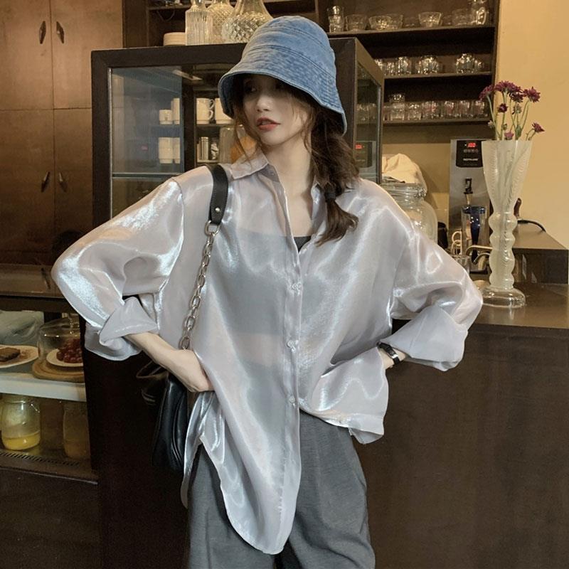 Áo Sơ Mi Dài Tay Chống Nắng Thời Trang Hàn Cho Nữ