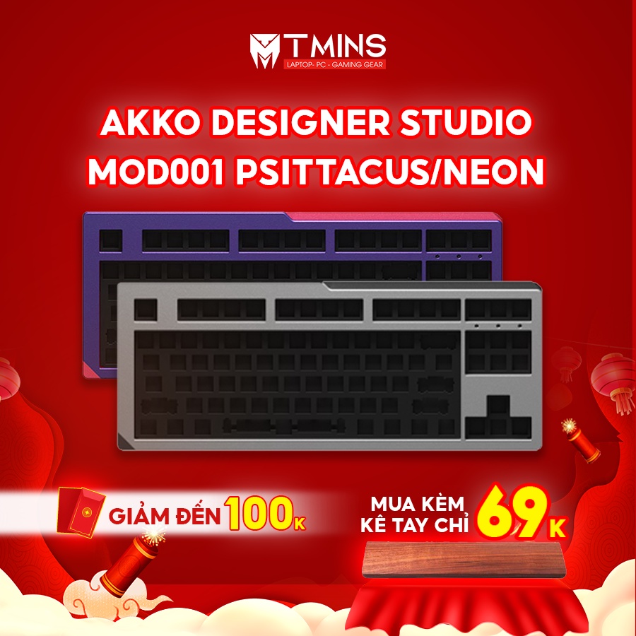 Kit bàn phím cơ AKKO Designer Studio MOD001 Psittacus,NEON (Hotswap 5 pin / RGB / Foam tiêu âm)