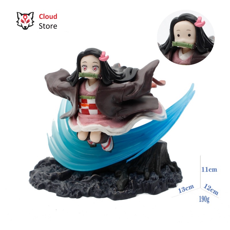Mô hình Nezuko dễ thương có BOX  cao 12cm nặng 290g , figure anime Kamado Nezuko thanh gươm diệt quỷ, kimetsu no yaiba