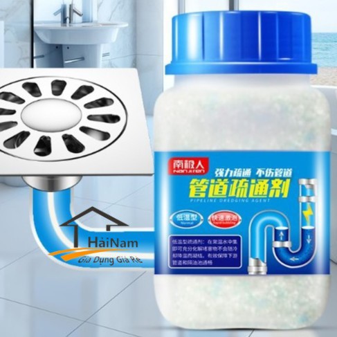 [XẢ KHO] Bột thông cống, bồn cầu lọ vuông đa năng - cực mạnh, phân hủy mọi đồ ăn rác thải 4.8