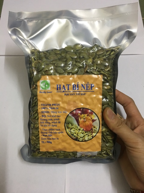 Nhân hạt bí nếp sấy chín hộp 500g