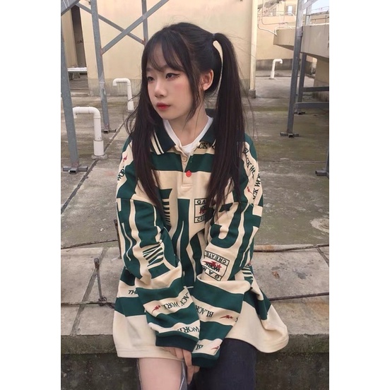 Áo Polo Dài Tay Unisex 🌼 Áo Thu Đông Black 🌼 Phong Cách Streetwear Best Seller