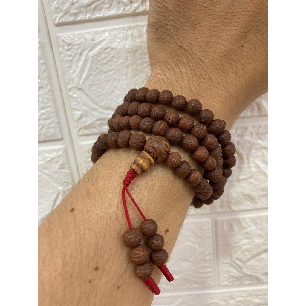 Chuỗi tràng 108 hạt bồ đề Raktu tự nhiên Nepal 8mm nâu - Nepali Handmade Natural Brown Raktu 8mm Mala