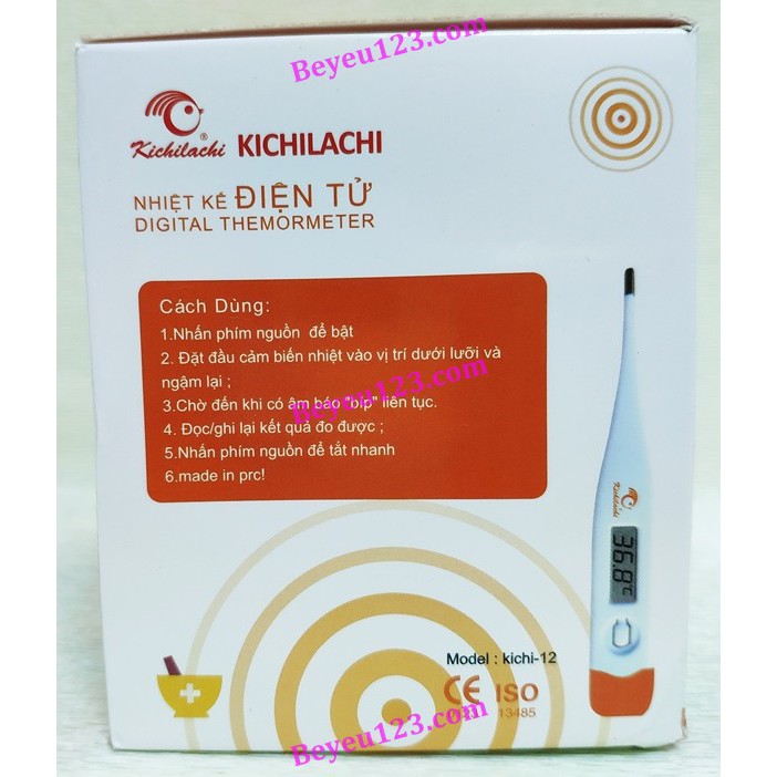 Nhiệt kế điện tử Kichi - Tặng kèm 1 pin sơ cua Kichilachi