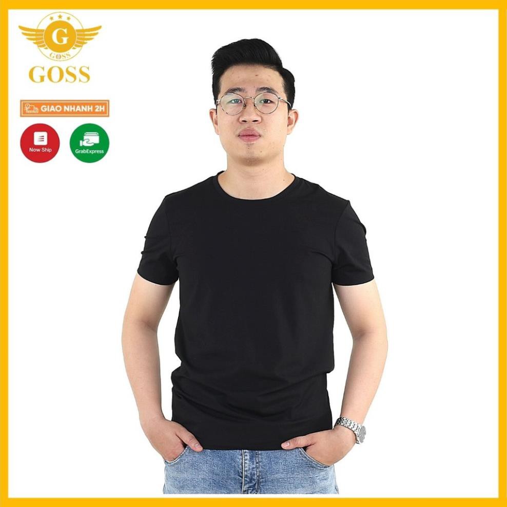 ⭐️HÀNG HIỆU⭐️Áo thun nam đen trơn - Áo phông nam  cổ tròn ngắn tay vải 100%cotton cao cấp mềm mịn, ôm body GOSS9947 ❕ '