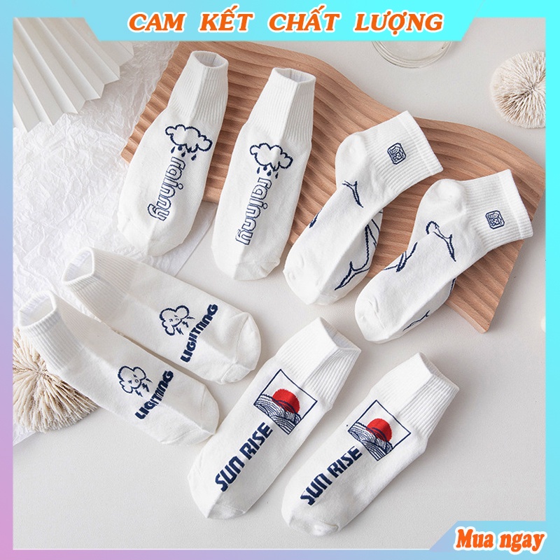 Tất chân nam nữ, vớ nam nữ cao cổ co giãn thể thao thời trang cao cấp mùa thu đông deal 1k freeship mã PH05