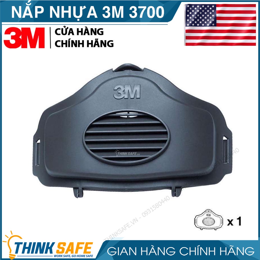 Nắp nhựa 3M 3700 dùng giữ tấm lọc 3744, kết hợp mặt nạ chống bụi 3M 3200 - Thinksafe