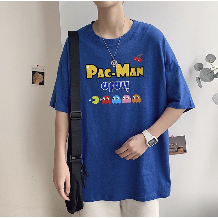 Áo Thun Tay Lỡ Unisex Form Rộng Nam - TTL699 Pacman - Chất Cotton Mềm Mịn Mát - Form Oversize < 75kg Cực Chất | BigBuy360 - bigbuy360.vn