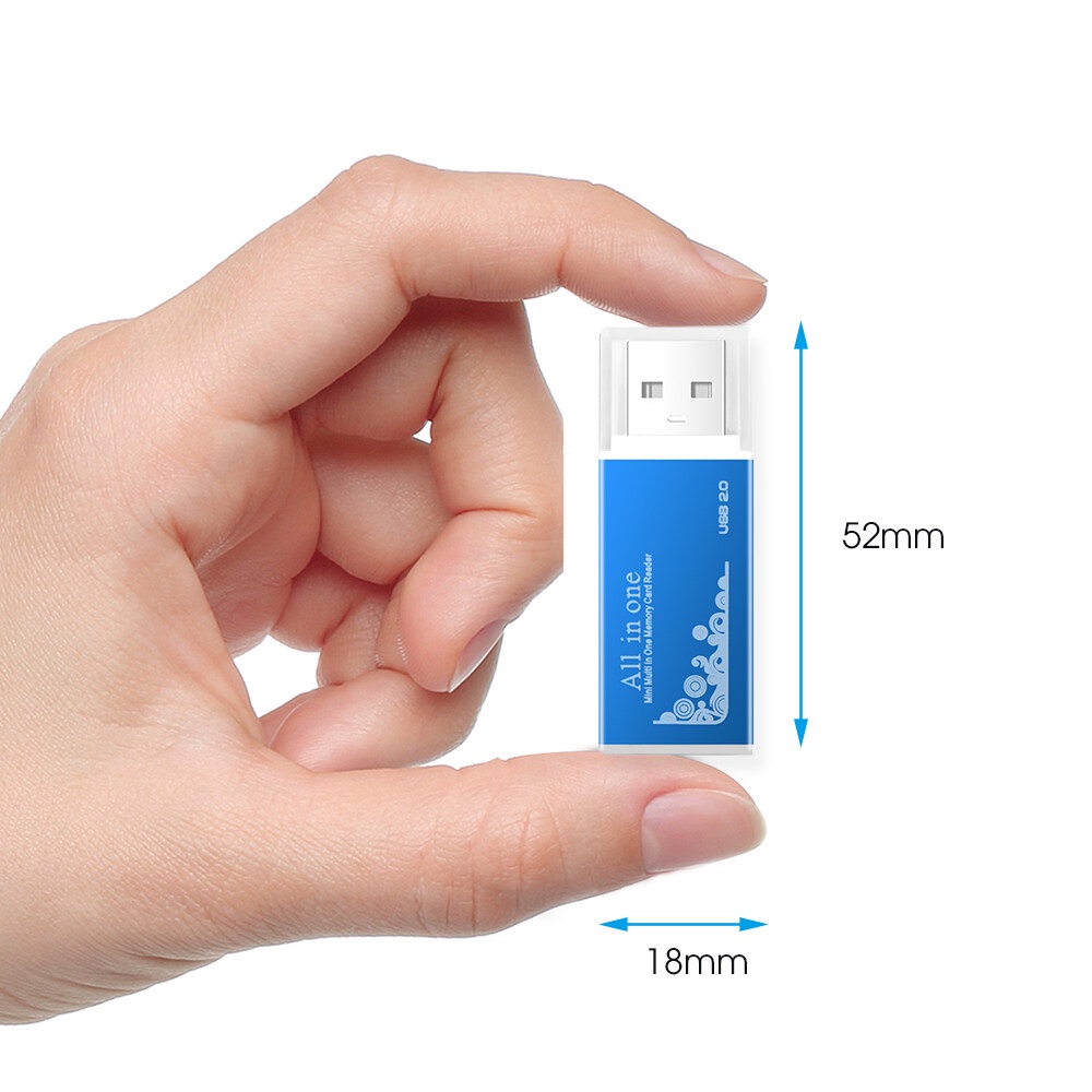 Đầu Đọc Thẻ USB 2.0 All in One Đọc Thẻ SD/SDHC/MMC/RSMMC/MS/MS Duo/MS PRO Duo/Micro Ms [M2]/T-Flash Micro SD