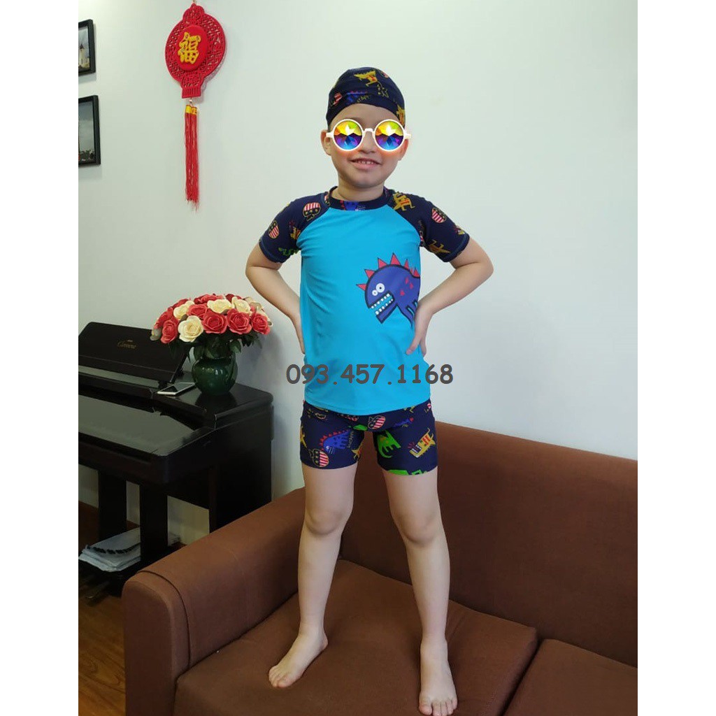 [Hình Thật, Tặng Mũ Bơi] Bộ đồ bơi bé trai quần áo cộc năng động BK-339i