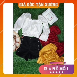 Áo Croptop Voan Tay Bồng Siêu Xinh/Áo croptop Tay Phồng/ Áo Croptop Kiểu/Áo Kiểu Nữ