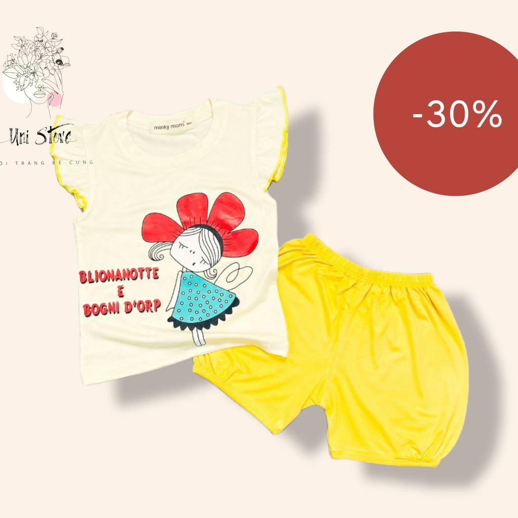 [BÉ 8-20kg] Bộ cánh tiên minkymom thun lạnh bé gái - bánh bèo, dễ thương BCT2