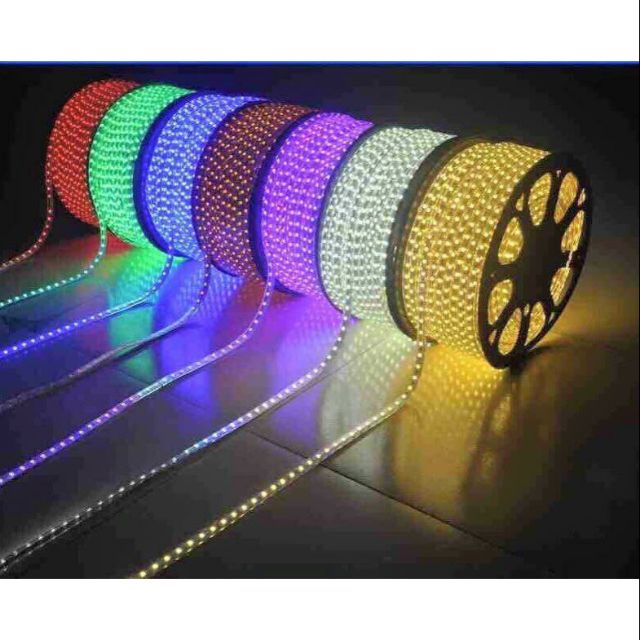 Dây đèn Led đôi 2835 hắt trần, trang trí: Trắng, Vàng, Xanh lá, Xanh Dương, Hồng, chống nước, bán theo mét